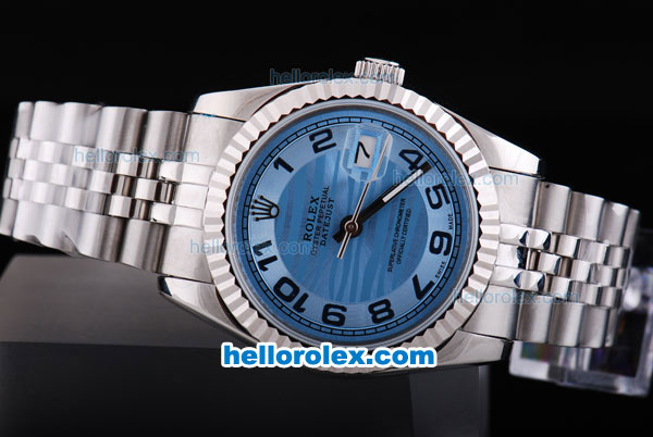 Rolex Datejust Automatic Movement with Blue Dial - Click Image to Close